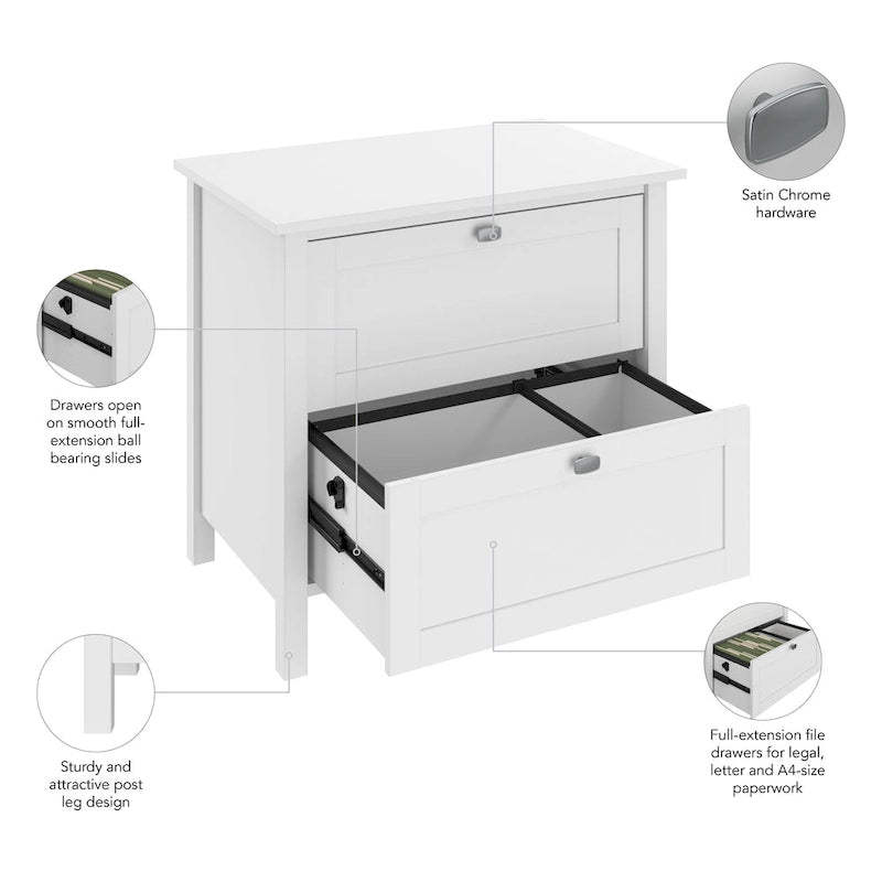 2-Drawer Lateral File Cabinet for Letter, Legal and A4 Files