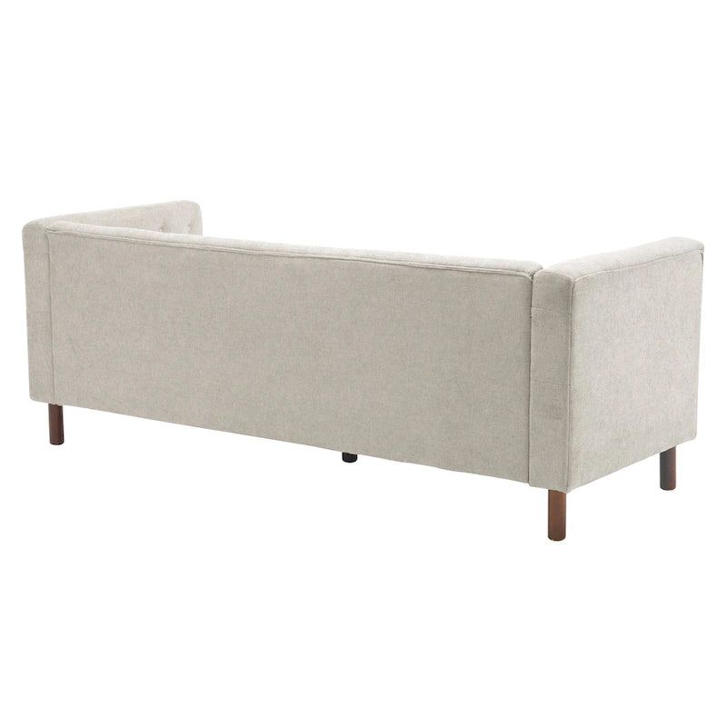 Modern Tufted 3-Seat Sofa with Polyester Upholstery