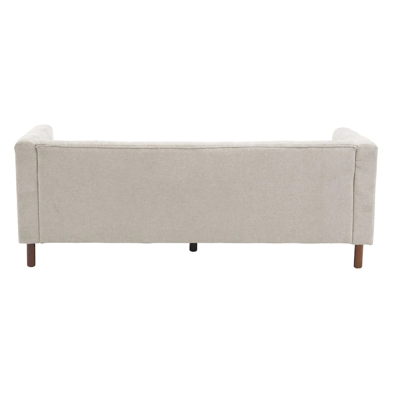 Modern Tufted 3-Seat Sofa with Polyester Upholstery