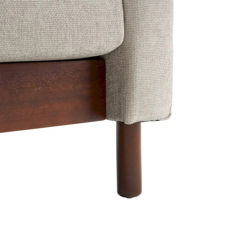 Modern Tufted 3-Seat Sofa with Polyester Upholstery