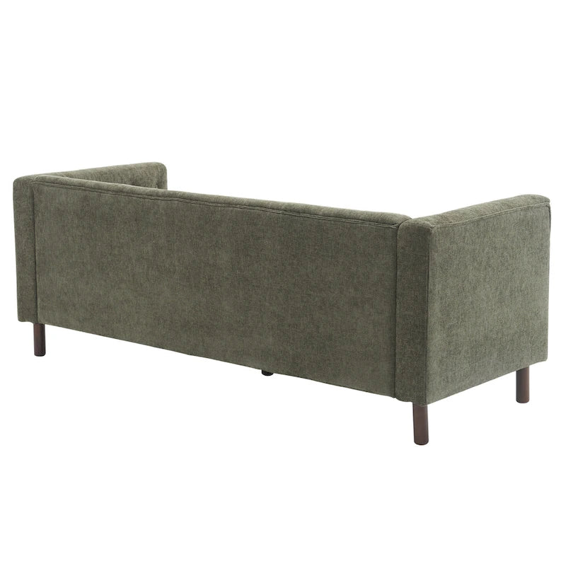 Modern Tufted 3-Seat Sofa with Polyester Upholstery