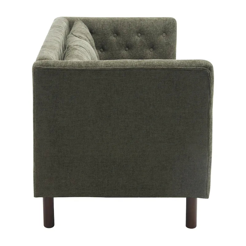 Modern Tufted 3-Seat Sofa with Polyester Upholstery