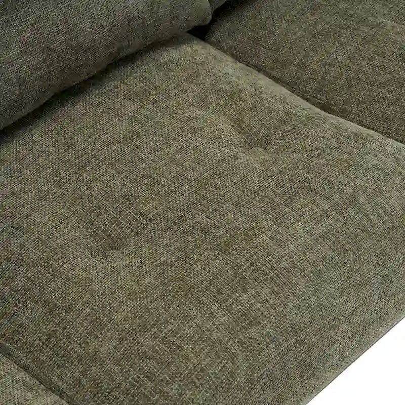 Modern Tufted 3-Seat Sofa with Polyester Upholstery