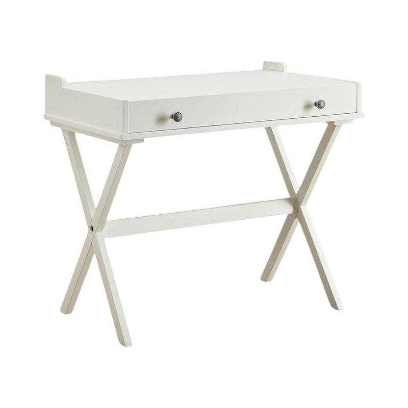 34-Inch Antiqued White Flip-Top Writing Desk