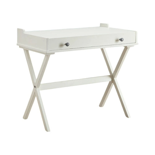 34-Inch Antiqued White Flip-Top Writing Desk