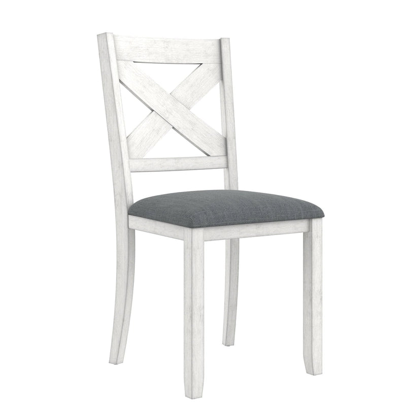 Solid Wood Dining Chairs with Upholstered Seats, Set of 2