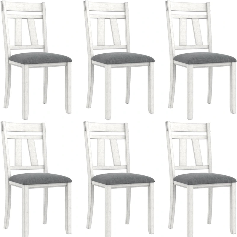 Solid Wood Dining Chairs with Upholstered Seats, Set of 2