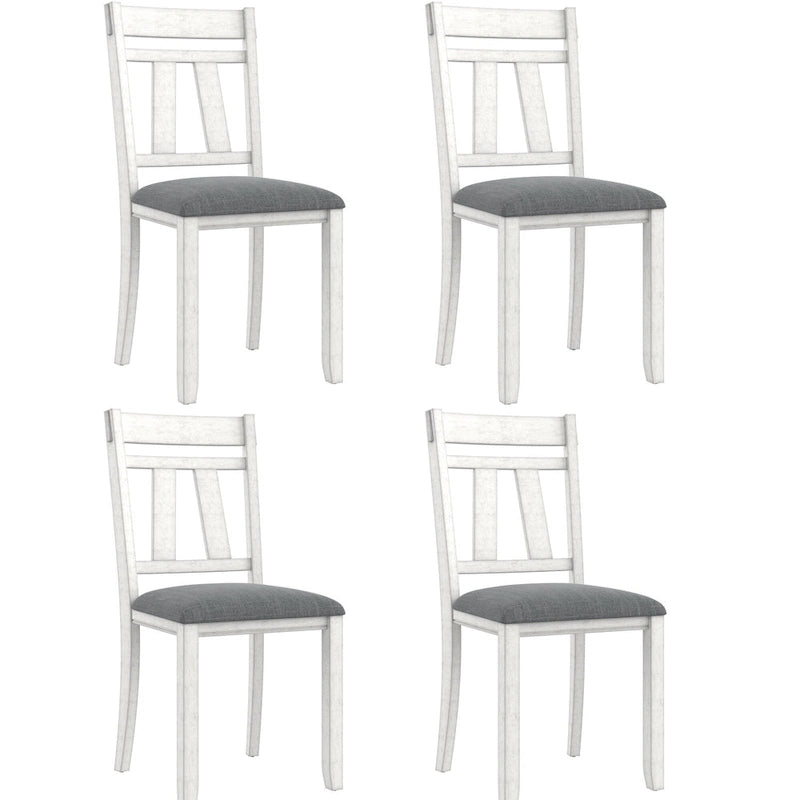 Solid Wood Dining Chairs with Upholstered Seats, Set of 2