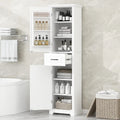 Tall Freestanding Bathroom Cabinet with Door Shelves