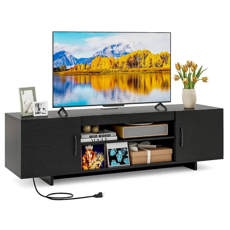 60-Inch TV Stand for Up to 70-Inch TVs with Power Outlets
