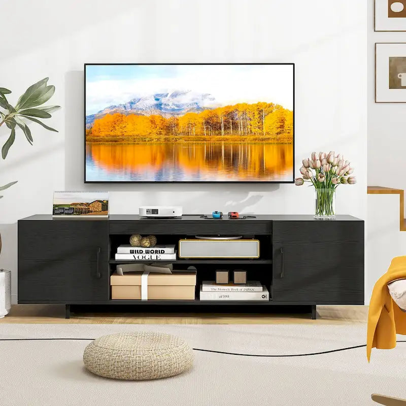60-Inch TV Stand for Up to 70-Inch TVs with Power Outlets