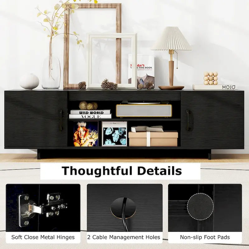 60-Inch TV Stand for Up to 70-Inch TVs with Power Outlets