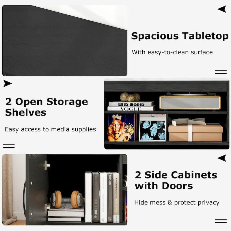 60-Inch TV Stand for Up to 70-Inch TVs with Power Outlets