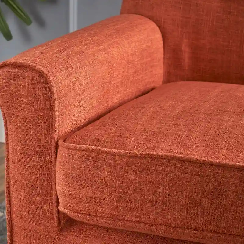Mid-Century Tufted Fabric Loveseat