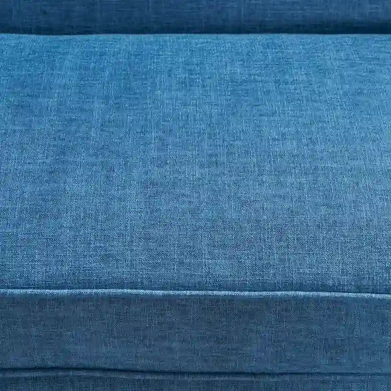 Divanetto in tessuto trapuntato stile metà secolo