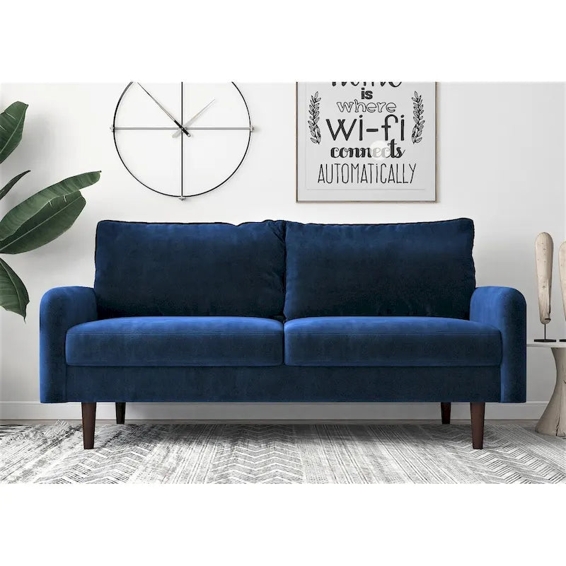 70-Inch Velvet Sofa with Tapered Legs