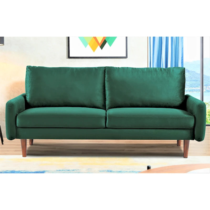 70-Inch Velvet Sofa with Tapered Legs