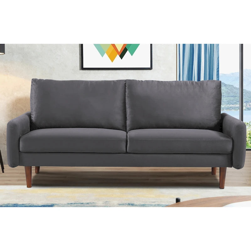 70-Inch Velvet Sofa with Tapered Legs