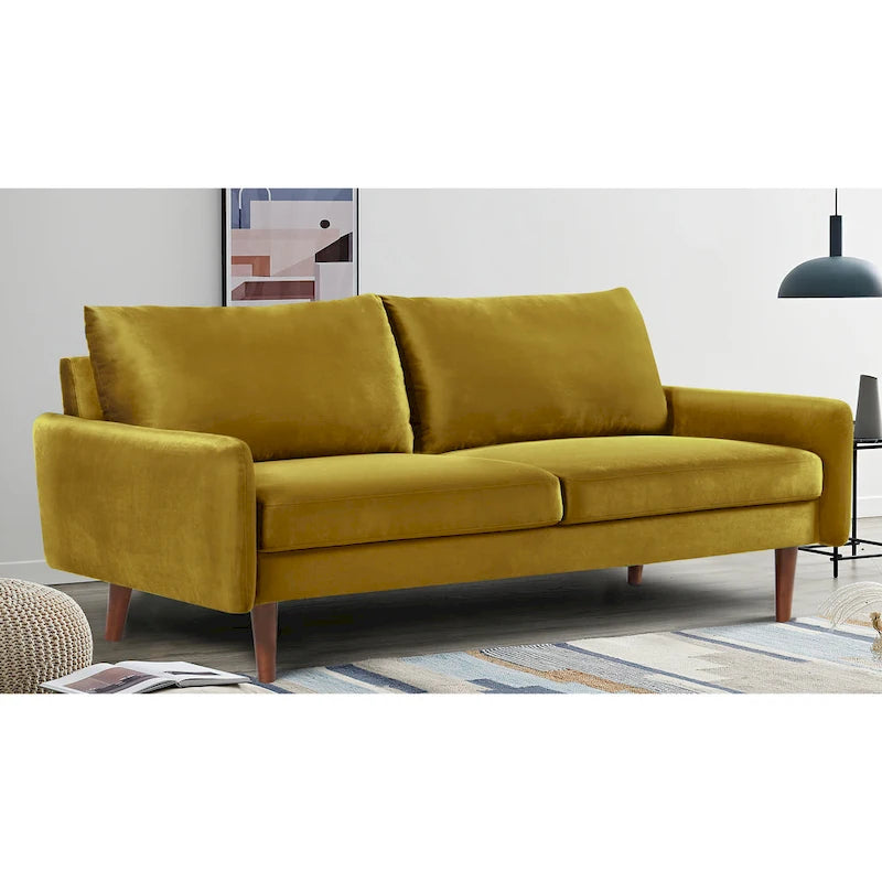 70-Inch Velvet Sofa with Tapered Legs