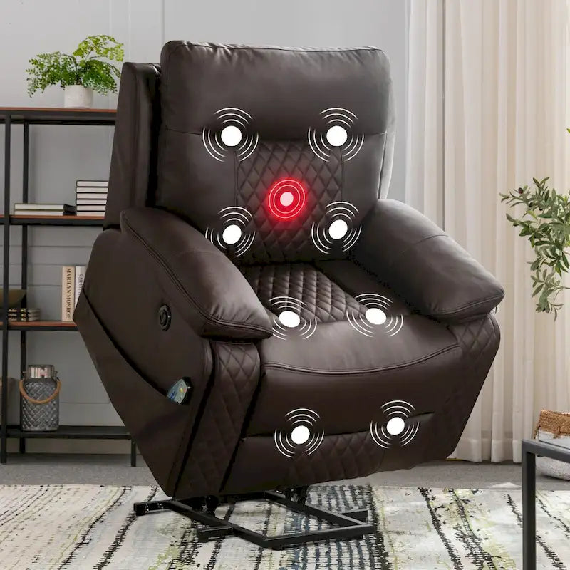 Power Reclining Chair with Massage and Heat