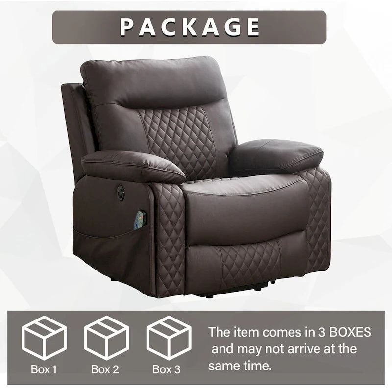 Power Reclining Chair with Massage and Heat