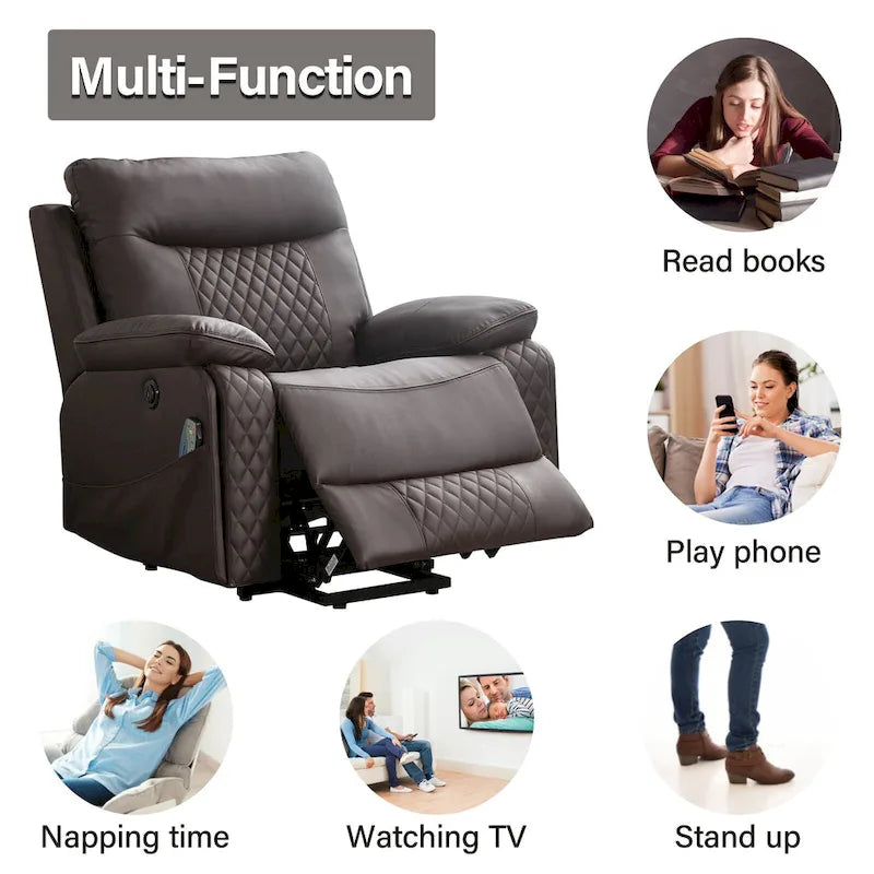 Power Reclining Chair with Massage and Heat