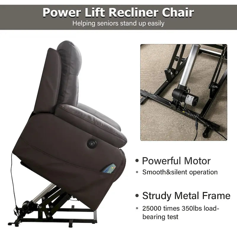Power Reclining Chair with Massage and Heat