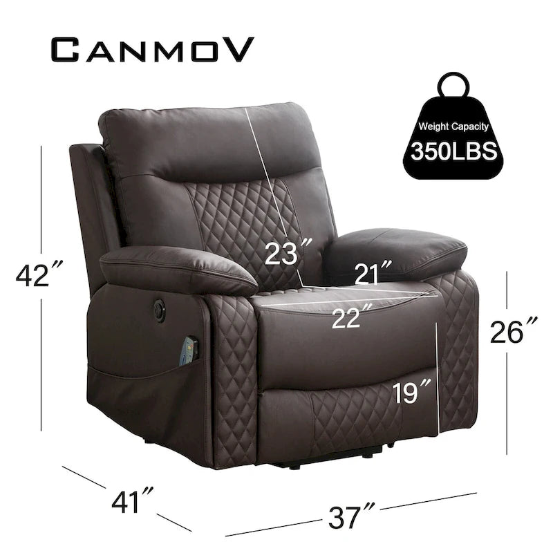 Power Reclining Chair with Massage and Heat