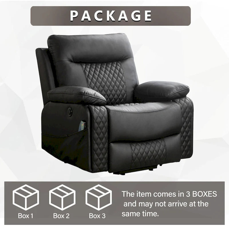 Power Reclining Chair with Massage and Heat