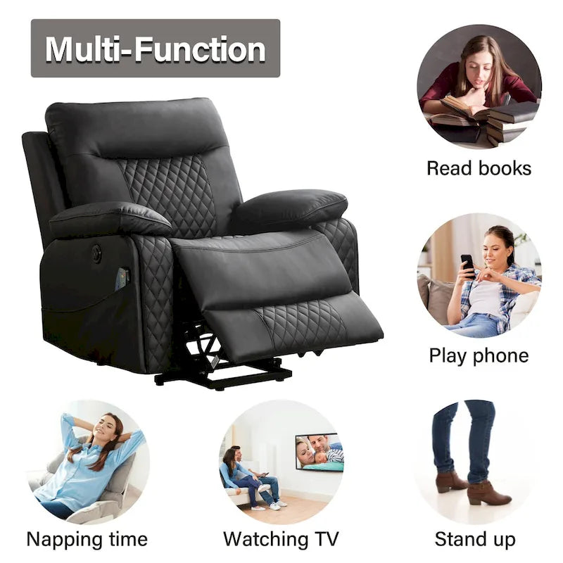 Power Reclining Chair with Massage and Heat
