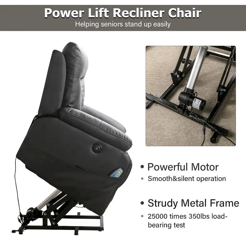 Power Reclining Chair with Massage and Heat