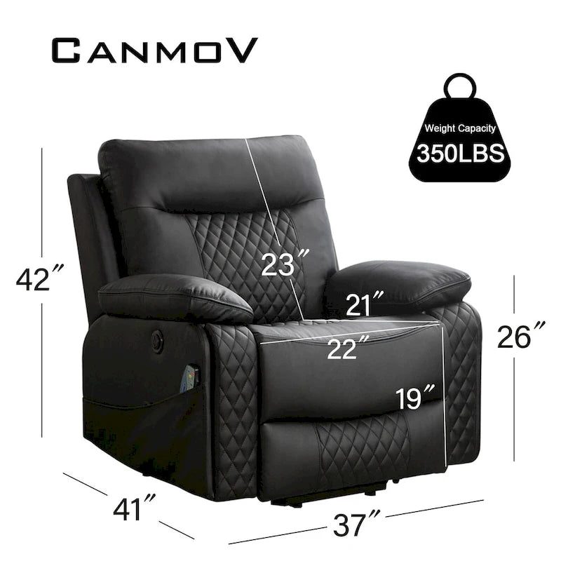Power Reclining Chair with Massage and Heat