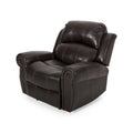 Bonded Leather Glider Recliner with Nailhead Trim