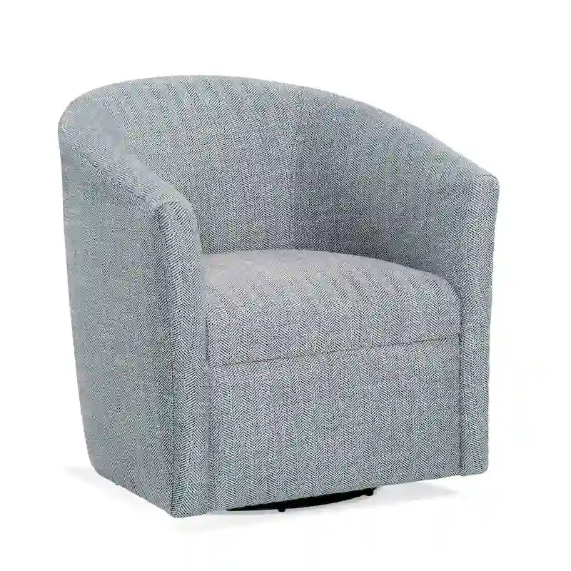 Poltrona d'accento girevole a secchiello imbottita con motivo a spina di pesce