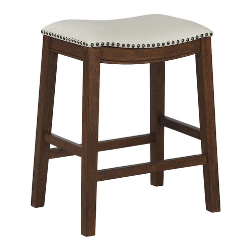 24-Inch Padded Saddle Counter Stools, Set of 2