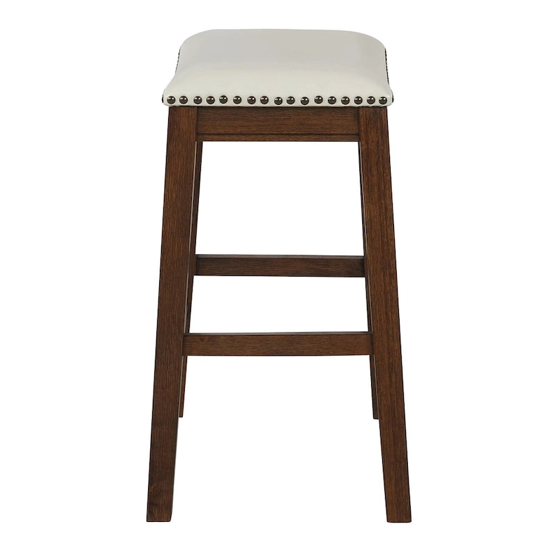 24-Inch Padded Saddle Counter Stools, Set of 2