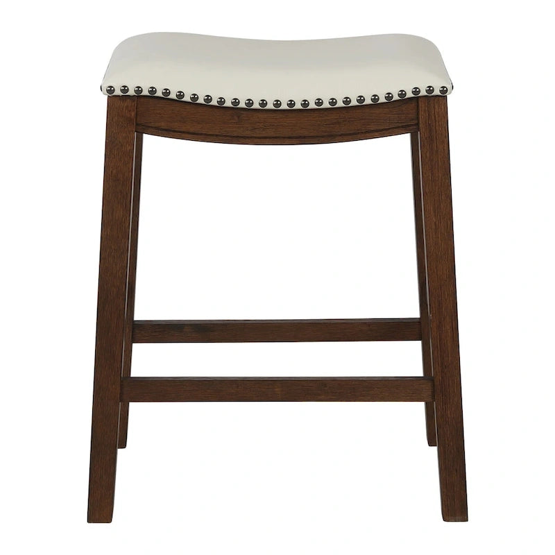 24-Inch Padded Saddle Counter Stools, Set of 2