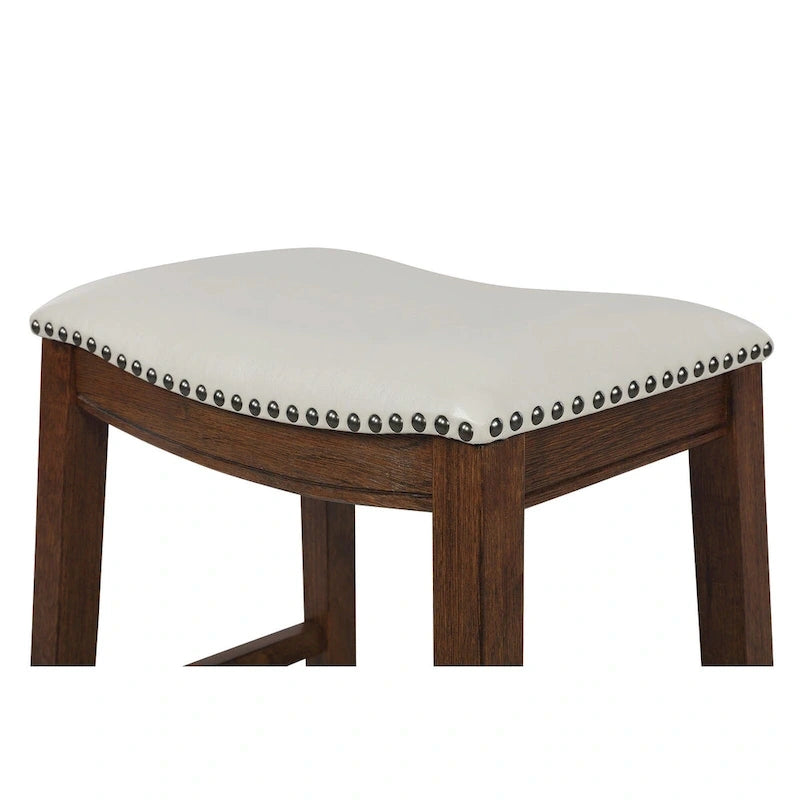 24-Inch Padded Saddle Counter Stools, Set of 2