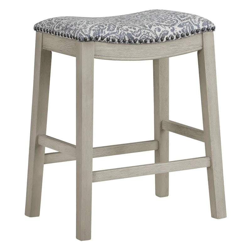 24-Inch Padded Saddle Counter Stools, Set of 2