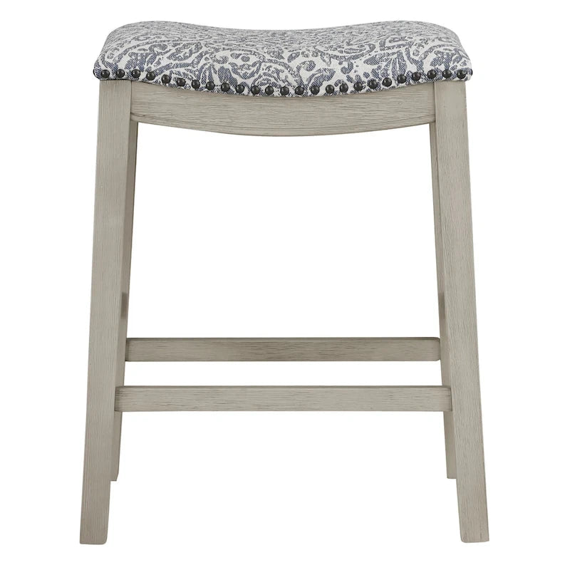 24-Inch Padded Saddle Counter Stools, Set of 2
