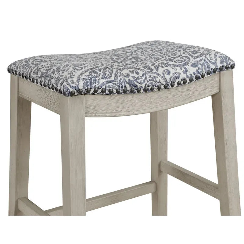 24-Inch Padded Saddle Counter Stools, Set of 2