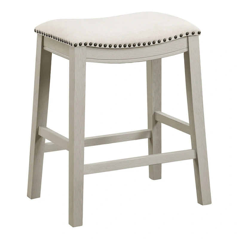 24-Inch Padded Saddle Counter Stools, Set of 2