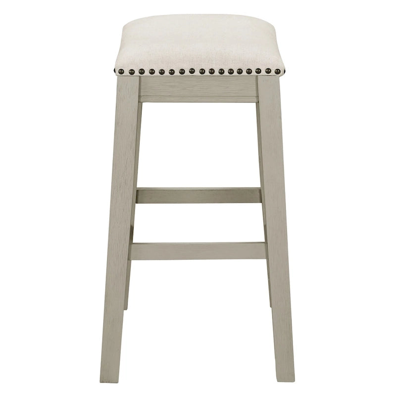 24-Inch Padded Saddle Counter Stools, Set of 2