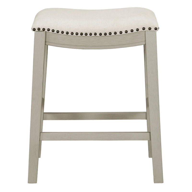 24-Inch Padded Saddle Counter Stools, Set of 2