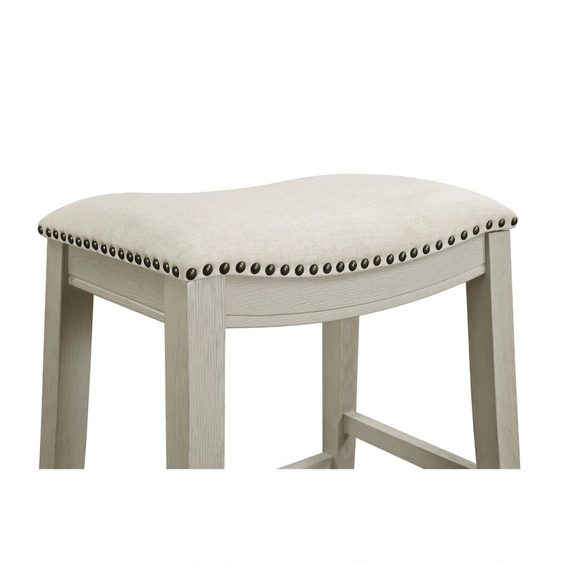 24-Inch Padded Saddle Counter Stools, Set of 2