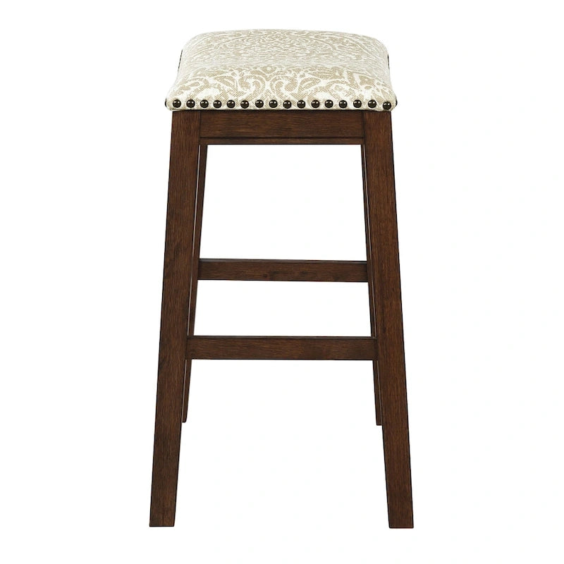 24-Inch Padded Saddle Counter Stools, Set of 2