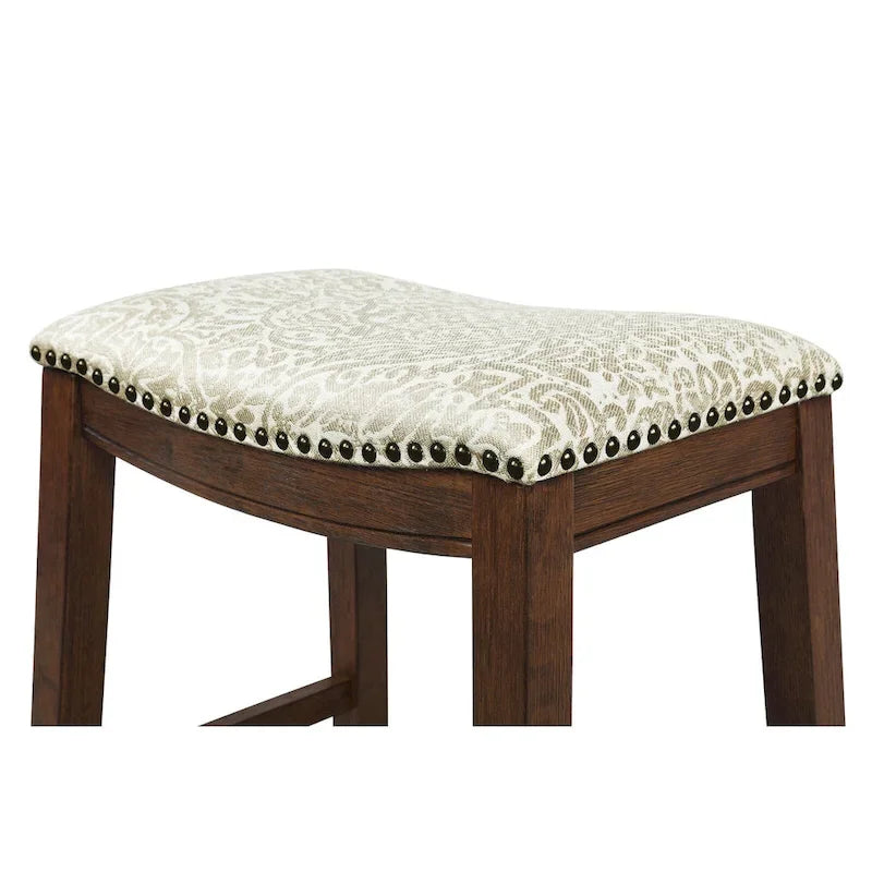 24-Inch Padded Saddle Counter Stools, Set of 2