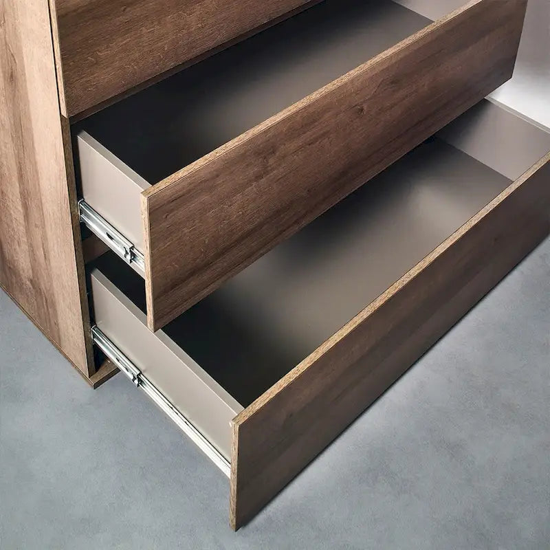 Rustic Gray Four-Drawer Contemporary Chest