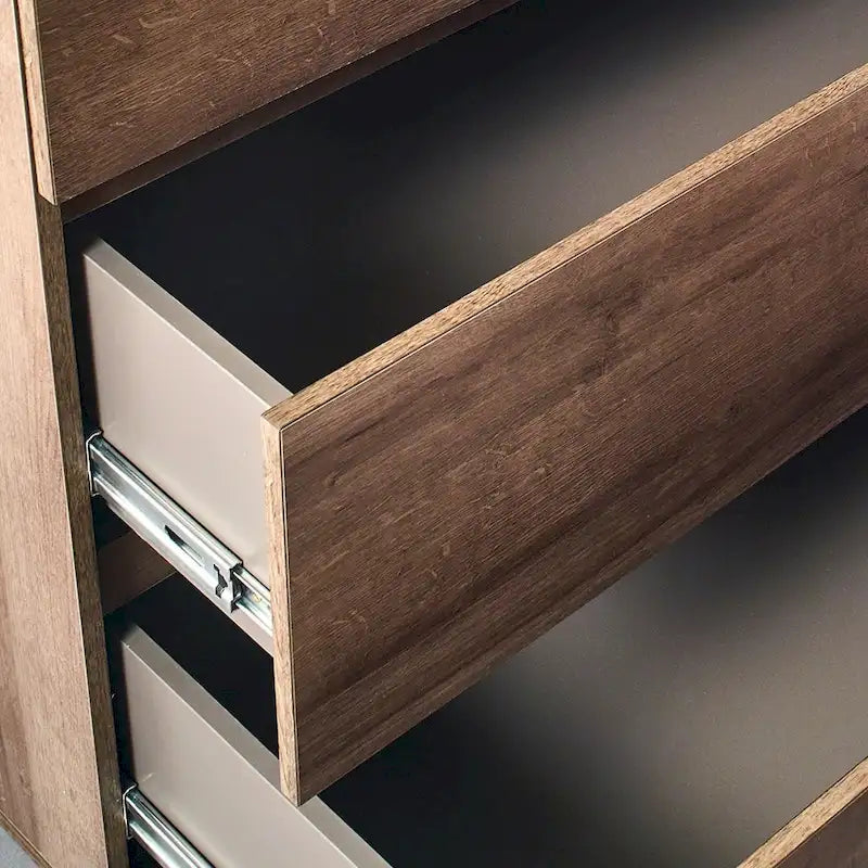 Rustic Gray Four-Drawer Contemporary Chest