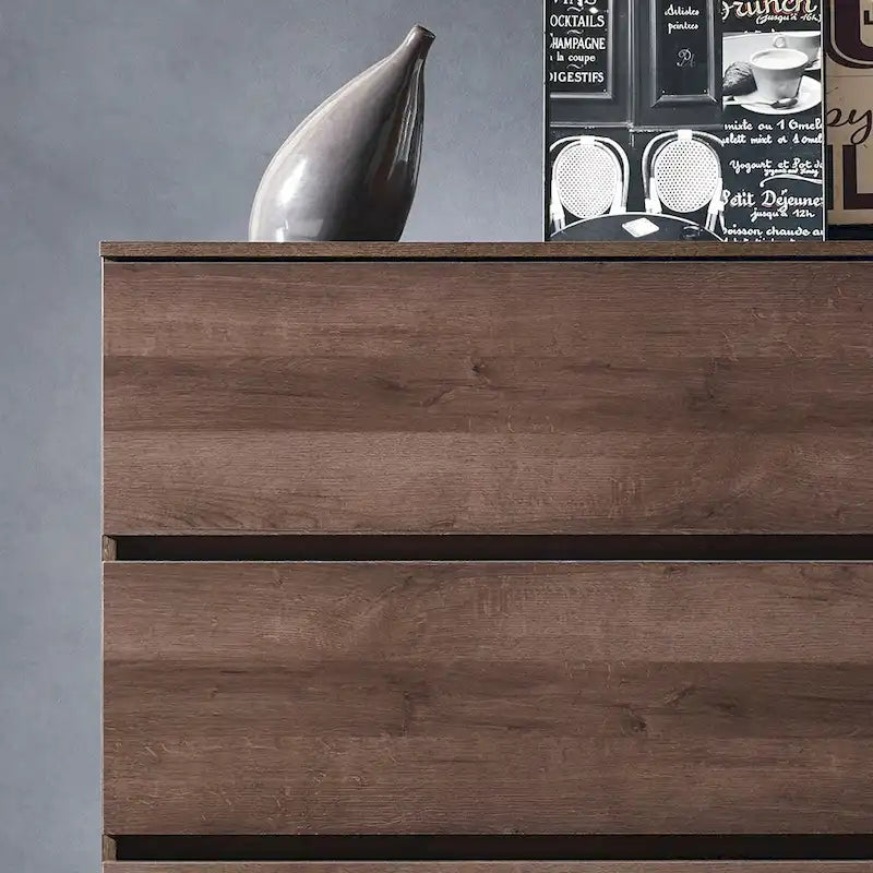 Rustic Gray Four-Drawer Contemporary Chest